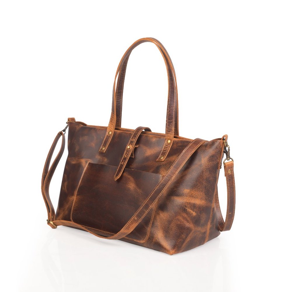Artizanni Genuine Leather Women's Vintage Tote Bag Large Shoulder Purse Work Bag